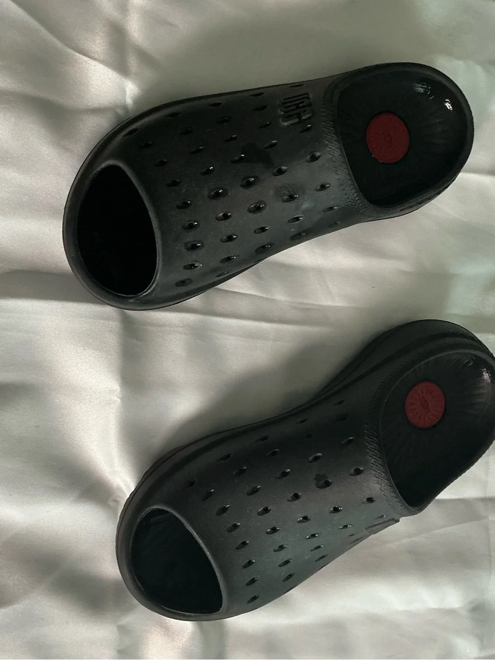 UGG Black Men’s Slip-On Clog with Red Accent